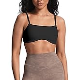 Aoxjox Women's Define Sculpt Bandeau Bras Workout Curved Training Fitness Running Yoga Crop Tank