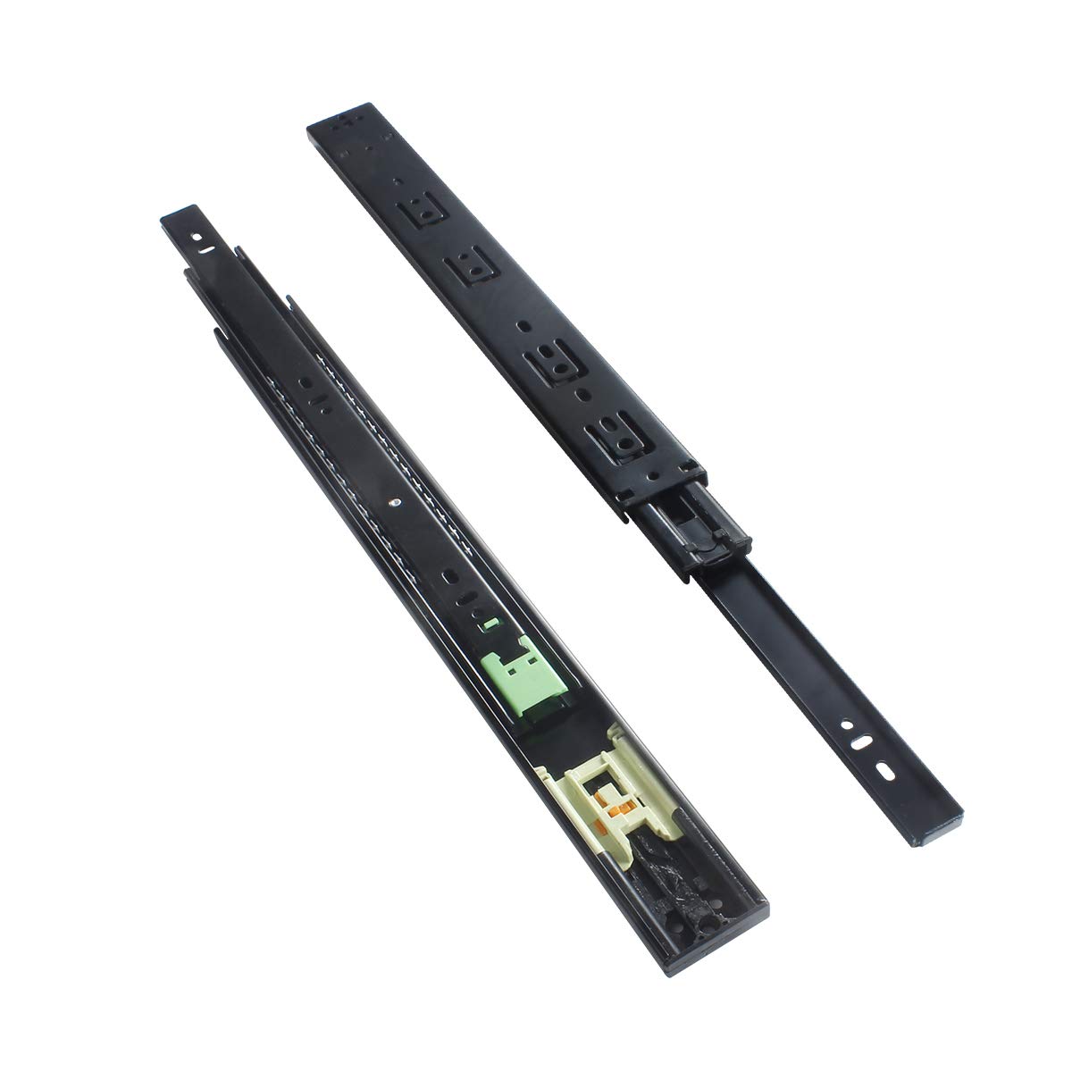 VADANIA Push to Open Drawer Runners 450mm, Ball Bearing 3Fold Full