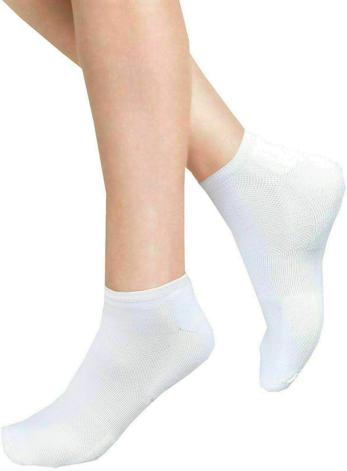 Walgreen® White Invisible Mens Womens Plain Trainer Socks Boot Ankle