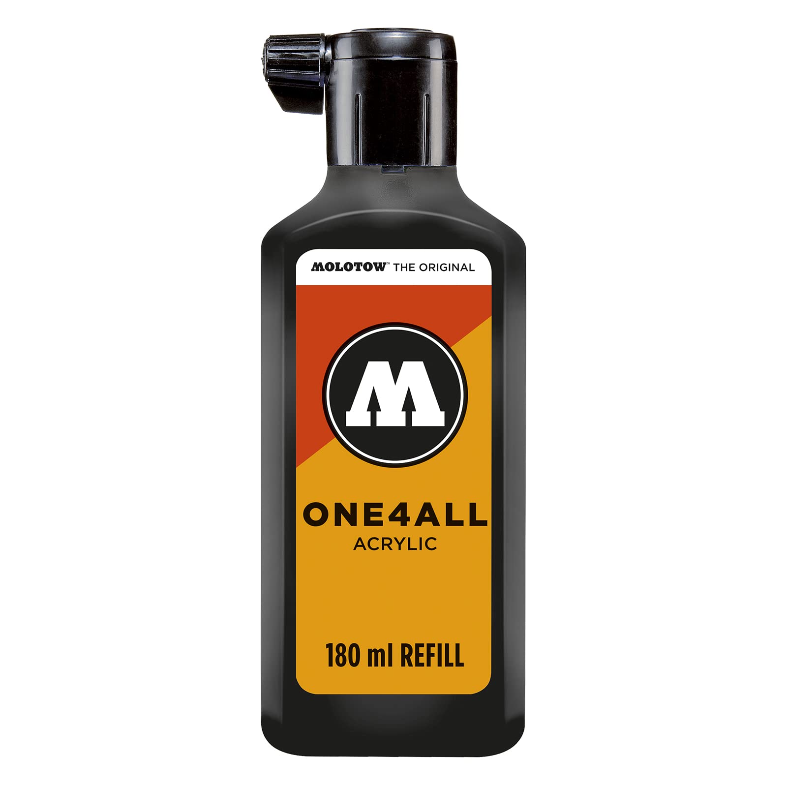 Molotow ONE4ALL Refill Acrylic Colour 180 Signal, Black, 180 ml, Refill Ink for Permanent Marker — image 1