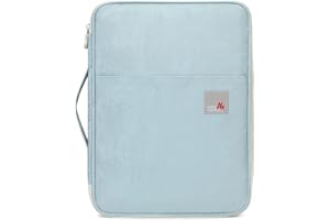 Lanola Multi-Functional A4 Document Bags Waterproof File Document Holder Travel Gear Bags with Zipper Portfolio Organizer Electronics ccessories Bag(Blue)