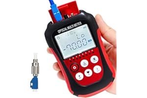 D YEDEMC Fiber Optic Cable Tester Portable Optical Fiber Power Meter FC/SC/ST Universal Interface Integrated OPM, VFL, and RJ45 Functions (OPM-VFL-4)