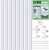 MUDEELA Cable Trunking Kit 3.2m White 8x L400mm W30mm H17mm Concealer