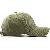 Corduroy Hat Low Profile Solid Color Baseball Caps Sun Hat Adjustable for Men and Women