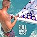 Play Platoon H2PONG Inflatable Party Pong Raft with Cooler, Includes 5 Ping Pong Balls - Floating Pool Party Game Float Set with Built in Cooler