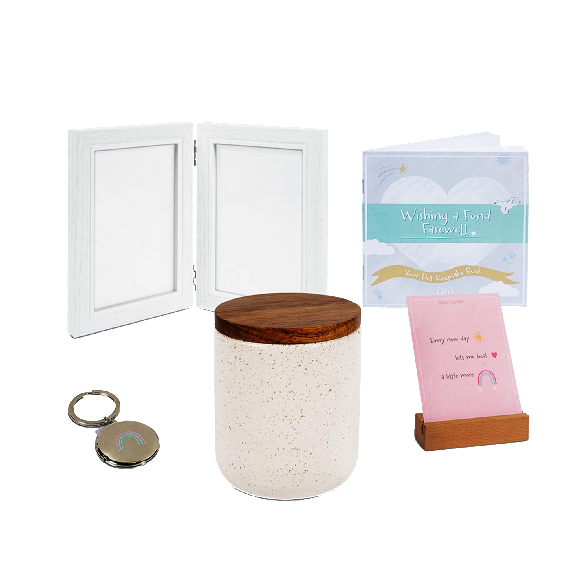 Kavee A Fond Farewell Pet Memorial Set for Guinea Pigs and Rabbits | Cremation Urn Memorial Set | Includes Shroud for Burial, Affirmation Cards, Memorial Keepsakes and Supportive Book