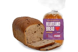 Heartland Bread Organic Raisin Cinnamon Walnut Bread Sliced With No Fats, Oils Chemicals, Or Preservatives. Just 100% Homemade Taste And Quality Bread Loaf 32 Ounce