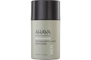 AHAVA Men's Soothing After-Shave Moisturizer - Light-absorbing Lotion to Calm, Hydrate & Relieve the Skin After Shaving, Enriched by Exclusive Osmoter & G-Force blend, Calendula & Hamamelis, 1.7 Fl.Oz
