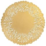 Paper Lace Doilies 50 pc (5 IN, Gold)