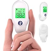 Femometer Forehead Baby Thermometer for Adults &amp; Kids, Portable Min | Non-Contact, 30-Memory Recall, Fever Alarm, 3 Color Backlight, Mute Mode, Fast &amp; Accurate Reading, LCD Display