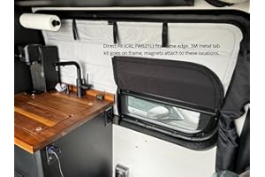VanEssential Designed for Mercedes-Benz NCV3 & VS30 Crew Window CRL FW621L Direct fit Cover - Charcoal Gray