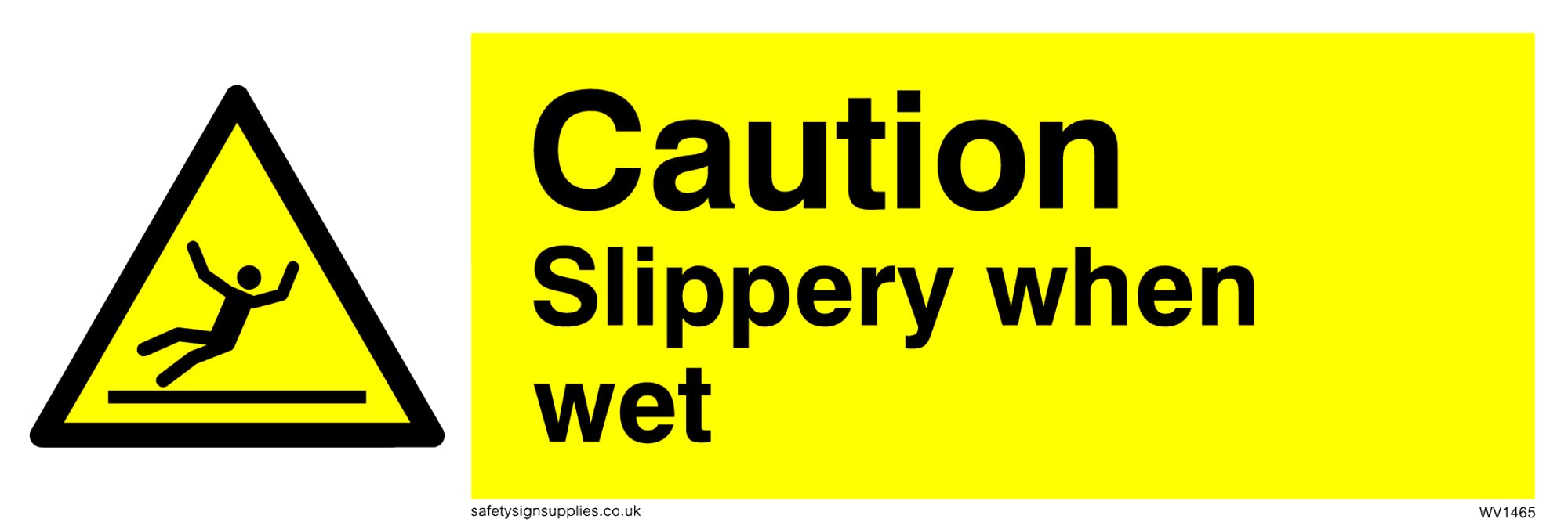 Pack of five - Caution Slippery When Wet Sign - 150x50mm - L15