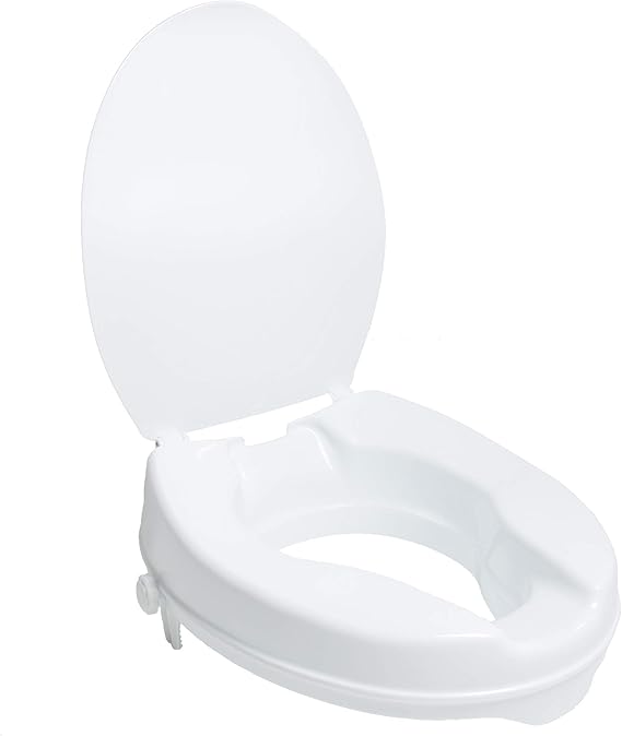 PCP Molded Toilet Seat Riser with Lid, White, 2 Inch Amazon.ca Health