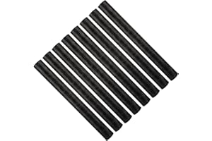 DIRBUY 8 Pack Round Acetal Copolymer Rods - 1 Inch Diameter and 10 Inch Length - Standard Tolerance - Black Délrín Cylinder for Non-Marring Fixtures