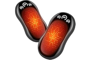 DIMVPOK Hand Warmers Rechargeable 2 Pack, 6000mAh UL Certified Safe Electric Hand Warmers with 3-Temp Display, Ultra-Slim Portable Pocket Heater, Outdoor/Hunting Essentials, Gifts for Christmas Men & Women
