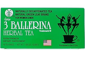 3 Ballerina Tea Dieters Drink, Extra Strength, 18-Count Tea Bags