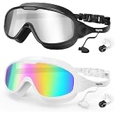 VegoVia Adult Swim Goggles 2 Pack Anti-Fog | 180&deg; Wide View UV Protection Pool Swimming Goggles for Adult Youth Men Women