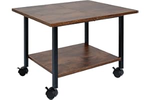 Printer Stand with Storage Under Desk Shelf, Desktop Printer Stand Organizer, Rolling Printer Cart Storage Paper Files Holder