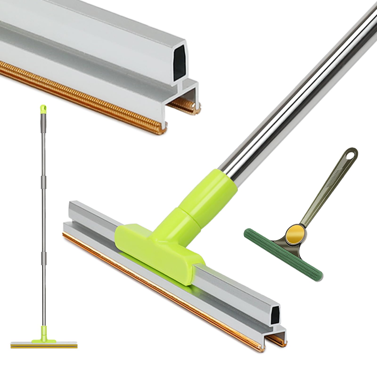 Photo 1 of ** used**missing parts****   MAVRIZ Carpet Rake for Pet Hair Removal with Dual Copper Blades, 57" Long Handle Pet Hair Remover for Carpet, Cat Dog Hair Remover Carpet Scraper