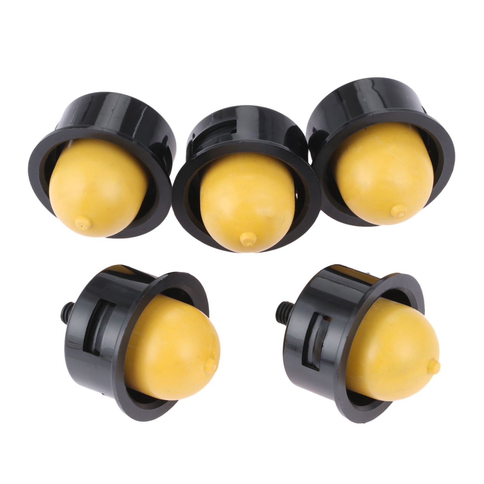 Hicello 5Pcs New Carburetor Primer Bulbs Assembly for Lawnmower Engine Replacement Yellow lawnmower fuel primer bulb fits for B&Q