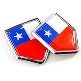 Newperlite Chile Flag Decal Sticker Car Emblem Chilean Flag Car Decoration Accessories Chrome Shield for Truck Vehicles Cars, 2 Pack