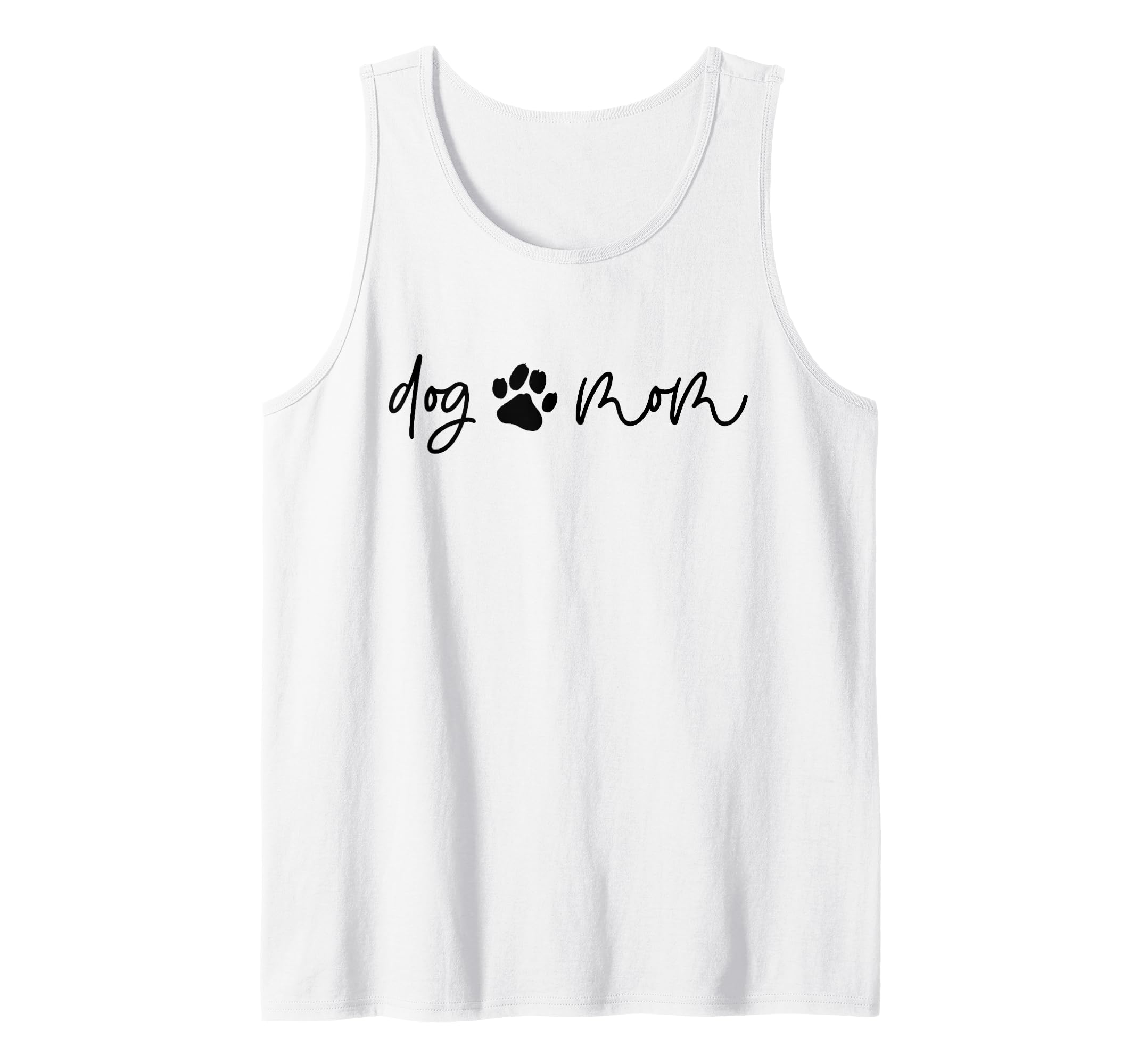 DOG MOM Paw Print Fur Mama Meme Tank Top
