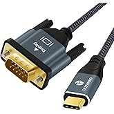 Thzzhnno USB C to VGA Cable 10FT, USB Type C to VGA Conversion 1080P@60Hz for Laptops, Mobile Phones, Tablets HDTV、Displays and Projectors