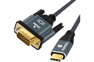 Thzzhnno USB C to VGA Cable 10FT/3M, USB Type C to VGA Conversion 1080P@60Hz for Laptops, Mobile Phones, Tablets HDTV、Display
