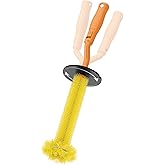 Universal Garbage Disposal Brush – 360° Rotating Head with Rubber Splash Guard, 17.7 Inches,Long-Handle Sink & Disposer Clean