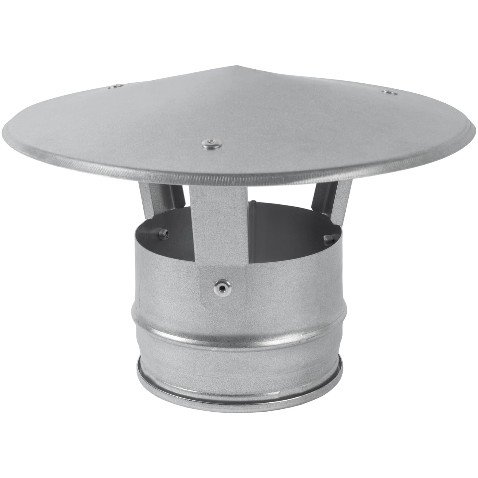 Repa Market 100 mm / 4" Inch Round Galvanized Steel Chimney Cowl - Roof Vent Cowl - Stove Pipe Cover with Roof Cap - Chimney Top for Fireplace - Chimney Flue Guard - HVAC Exhaust Pipe Hat - Vent Guard