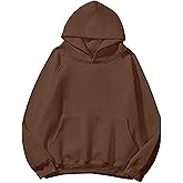 HOCANDY Womens Oversized Hoodies Sweatshirt Basic Solid Long Raglan Sleeves Loose Fleece Hooded Pullover With Kangaroo Pocket