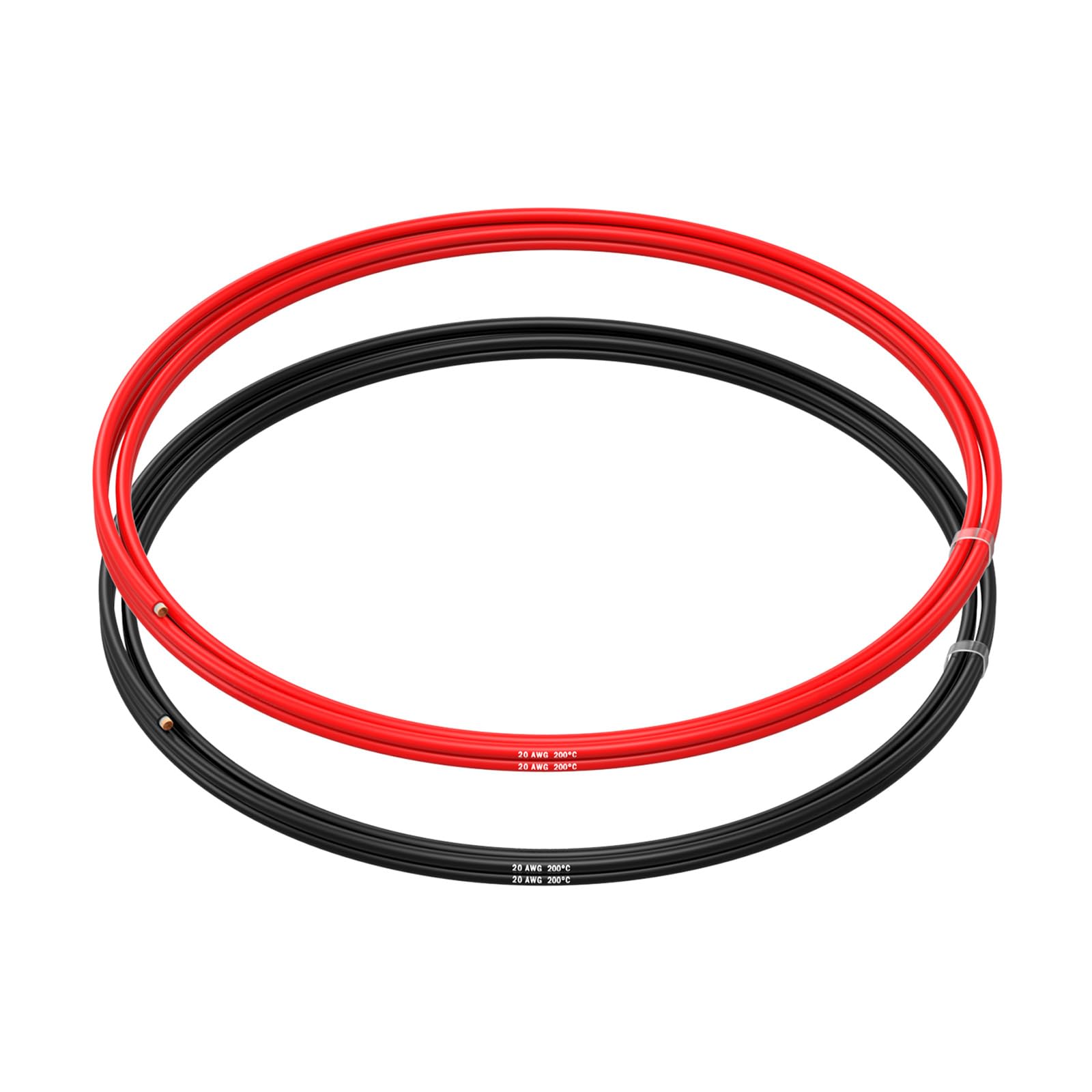 20 AWG Silicone Wire by MMOBIEL – 20 Gauge Tinned Copper Cable, 2 x 5ft (1.5m) 1 Red & 1 Black, Flexible High Temp Wire for RC, Drones, Sensors, Arduino, DIY, Speaker, LED, Electrical Repair
