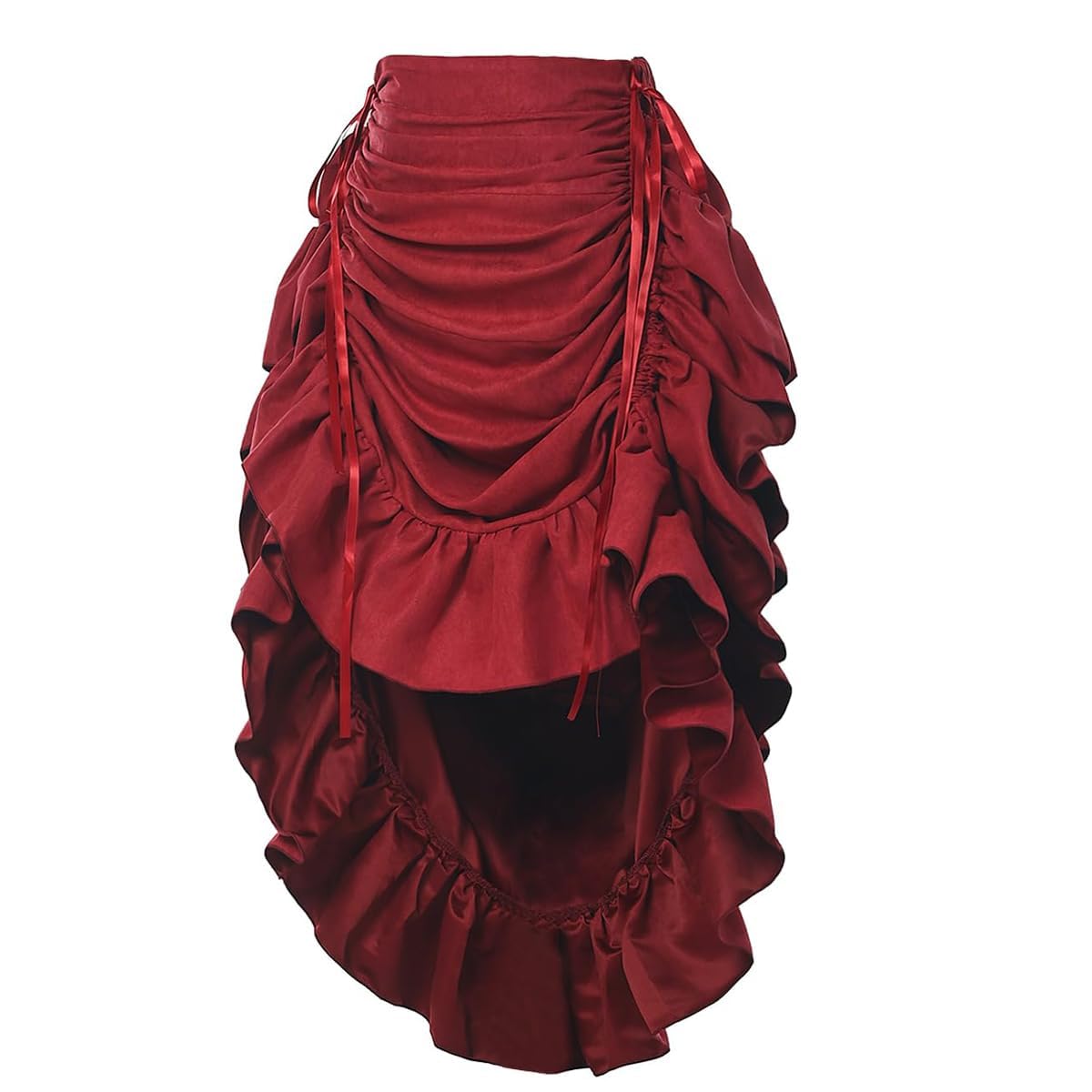 GRACEART Women's Steampunk Skirt Adjustable Ruffle Gothic Vintage Skirt