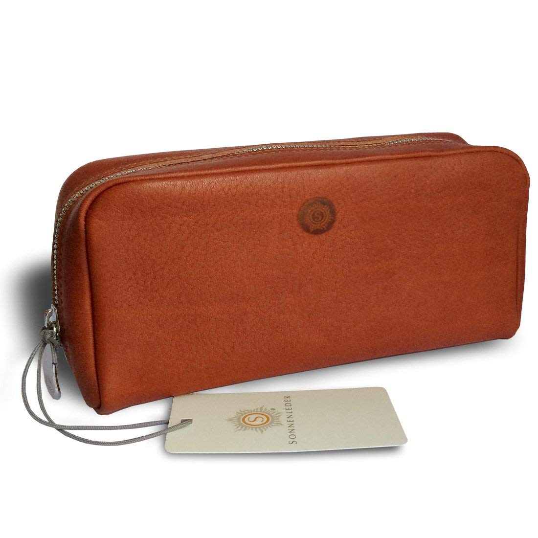 'Sun FASC Hina – High Quality Leather Cosmetic Bag (with Logo) Color: Natural * Real Leather *