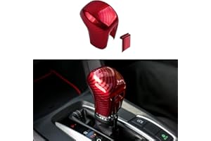 Thenice for 10th Gen Civic Gear Shifting Knob Cover CVT Automatic Transmission Lever Trim Interior Accessories Compatible with Honda Civic 2021 2020 2019 2018 2017 2016 -Red