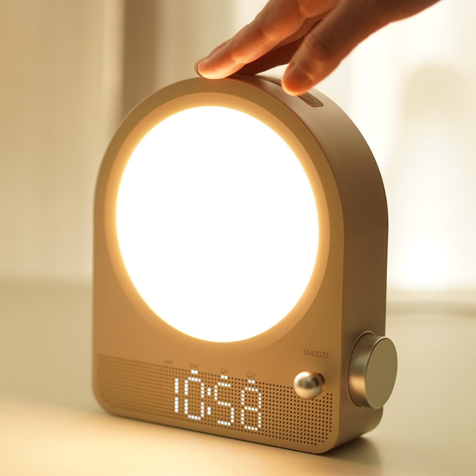 Photo 1 of Vivilumens Sound Machine Alarm Clock, Gentle Sunrise Wake Up Light Alarm Clock for Heavy Sleepers Adults, Dimmable Night Light & RGB Meteors Lights Mode, 10 Natural Sounds, Great Gifts for Her