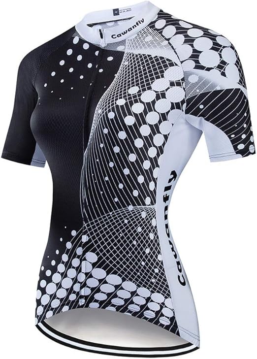 NUCKILY Damen Radtrikot Set Langarm - MTB Fahrradbekleidung Mit 3D Sitzpolster