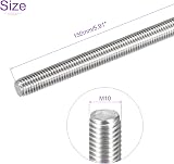 DMiotech 5 Pack M10x150mm Fully Threaded Rod 304 Stainless Steel Right Hand view 3