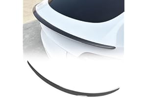 Rongxu Auto Spoiler Fit for Tesla Model Y 2020-2024, Upgraded Version Rear Wing Rear Trunk Lip Sporty Appearance Tesla Model Y Accessories Trunk Spoiler, Glossy Carbon Fiber