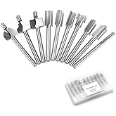 Bestgle HSS Router Bits 1/8" 3mm Shank Wood Engraving Milling Trimming Cutter Bits Fit for Foredom Rotary Tool Set Pack of 10