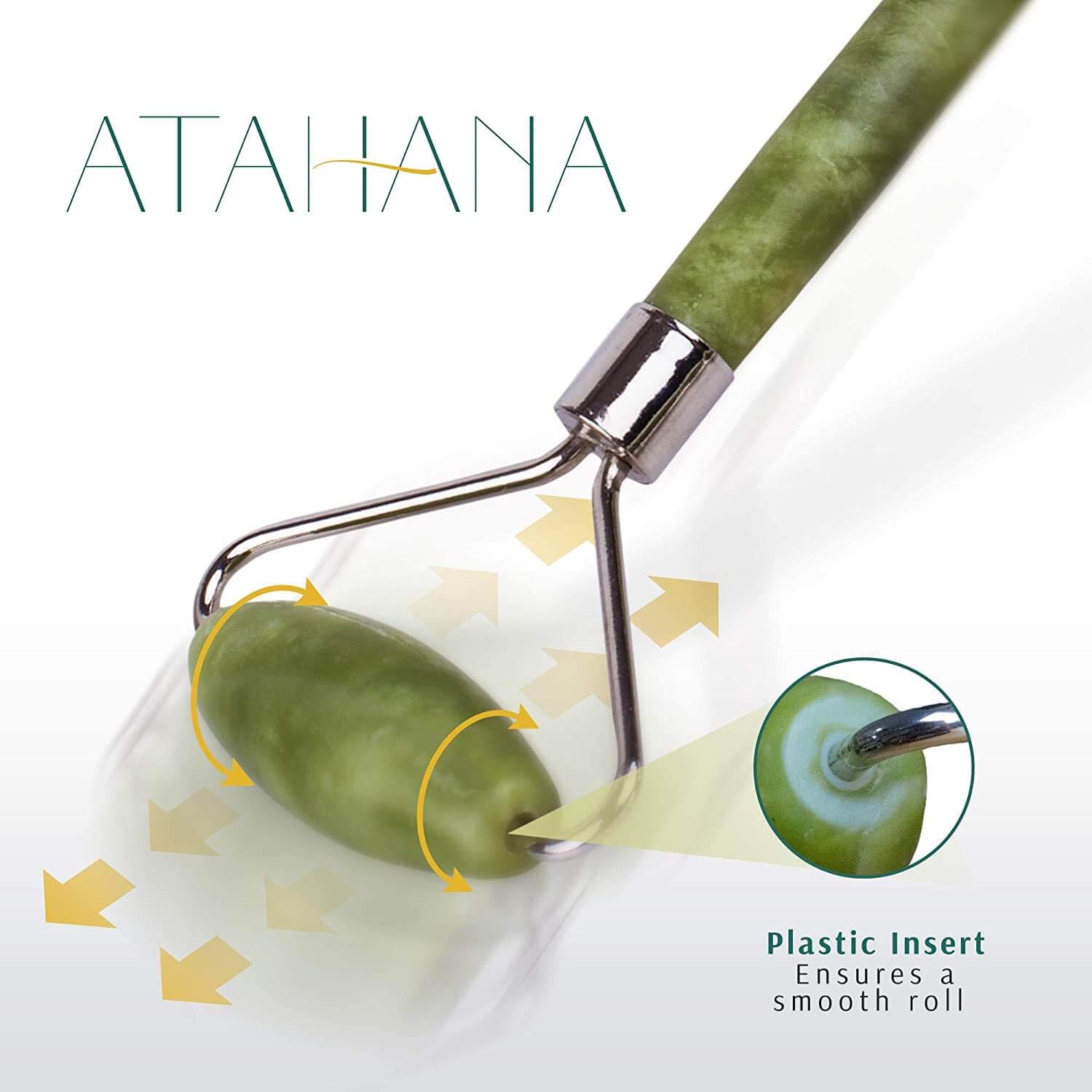 Jade Roller and Gua Sha Set - 100% Natural Jade Stone Roller & Gua Sha - Video Tutorial & Ebook Included - Real Jade Roller for Face: Beauty