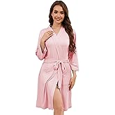 U2SKIIN Womens Robes,Lightweight Soft Robes For Women Silky Loungewear Kimono Short Bathrobes