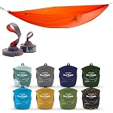 KAMMOK Roo Single Hammock -Lightweight Camping Hammock with Tree-Friendly Python 10' Straps for Outdoor Relaxation - Durable Portable Hammock Made 100% Recycled Nylon for Hiking, Travel &amp; Backyard Use