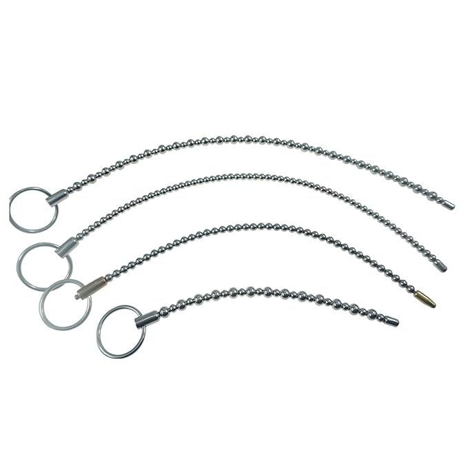 Amazon.com: 4 tamaño para elegir Acero inoxidable Enchufe del pene Granos masculinos Sonido uretral Catéter clítoris masajeador dilatador estimulador Nuevo ...