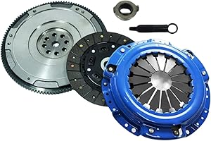 EFORTISSIMO RACING EFT Stage 2 Clutch Kit with HD Flywheel for Honda Acura CL, Accord, Prelude 2.2L, 2.3L - Tough Sprung Center with Carbonized Friction Material - CNC Machined Castings - 12 Month Brand Warranty