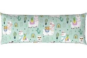 NMBVCXZ Llamas Body Pillow Cover 20"x54" with Hidden Zipper - Pillowcase for Women, Men, Boys, Girls