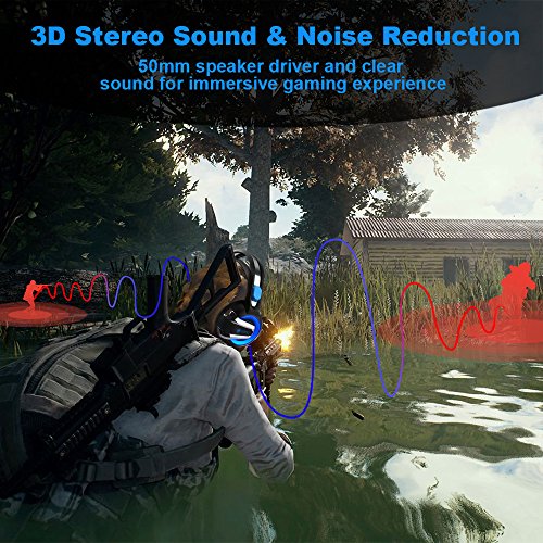 image for NiceWell Gaming Headset for PS4 Xbox One PC Game Headphone with LED Li