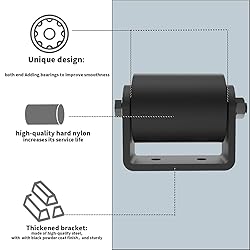 JUGREAT 2 Pack Slide Gate Guide Roller，3" Hard