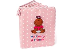 GENIUS BABY TOYS My First Photo Album of Family & Friends with Black, Brown, Multiracial African American Baby Girl