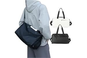 VGOCO Gym Bag Womens with Shoes Compartment and Wet Pocket,Travel Duffel Bag for Women Men for Plane,Waterproof Sport Gym Tote Bags Weekend Overnight Bag Hospital Holdalls Carry on Bag Yoga Swim,Black